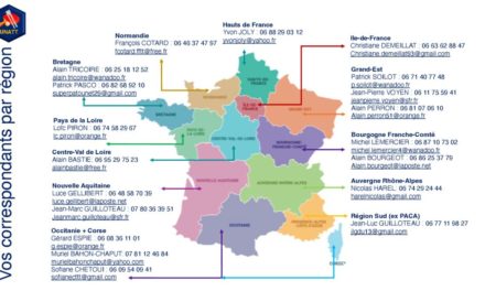 Carte des correspondants par région 2023