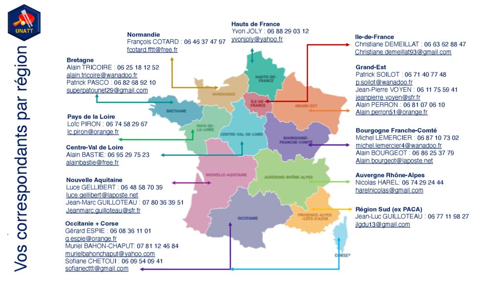 Carte des correspondants par région 2023