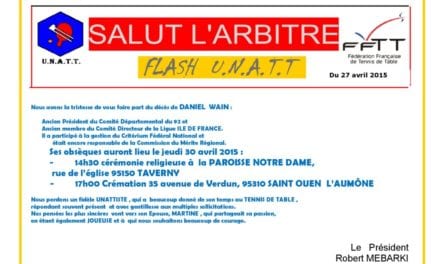 N°13 – Salut l’Arbitre – Flash