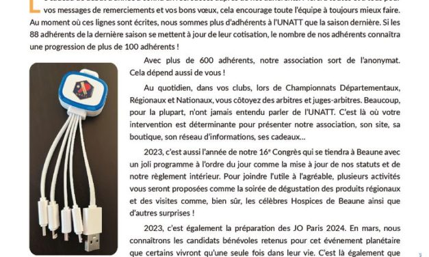 Salut l’Arbitre février 2023 – N° 01/2023