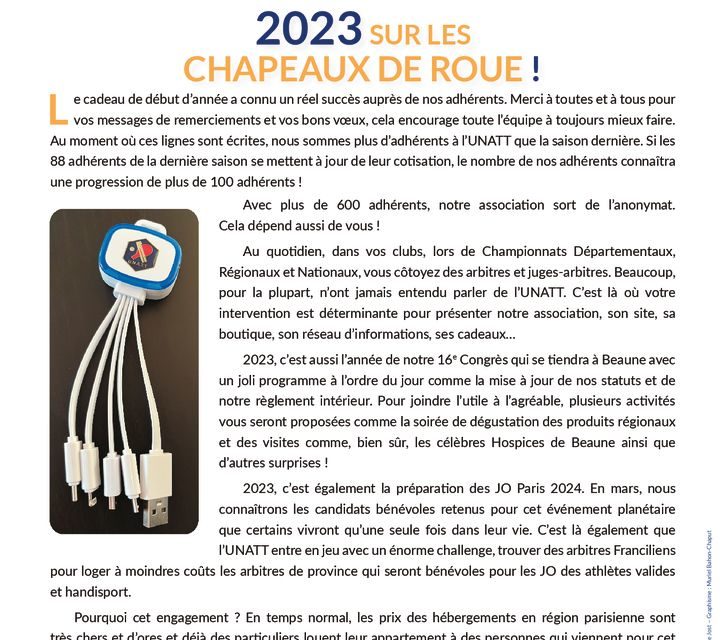 Salut l’Arbitre février 2023 – N° 01/2023